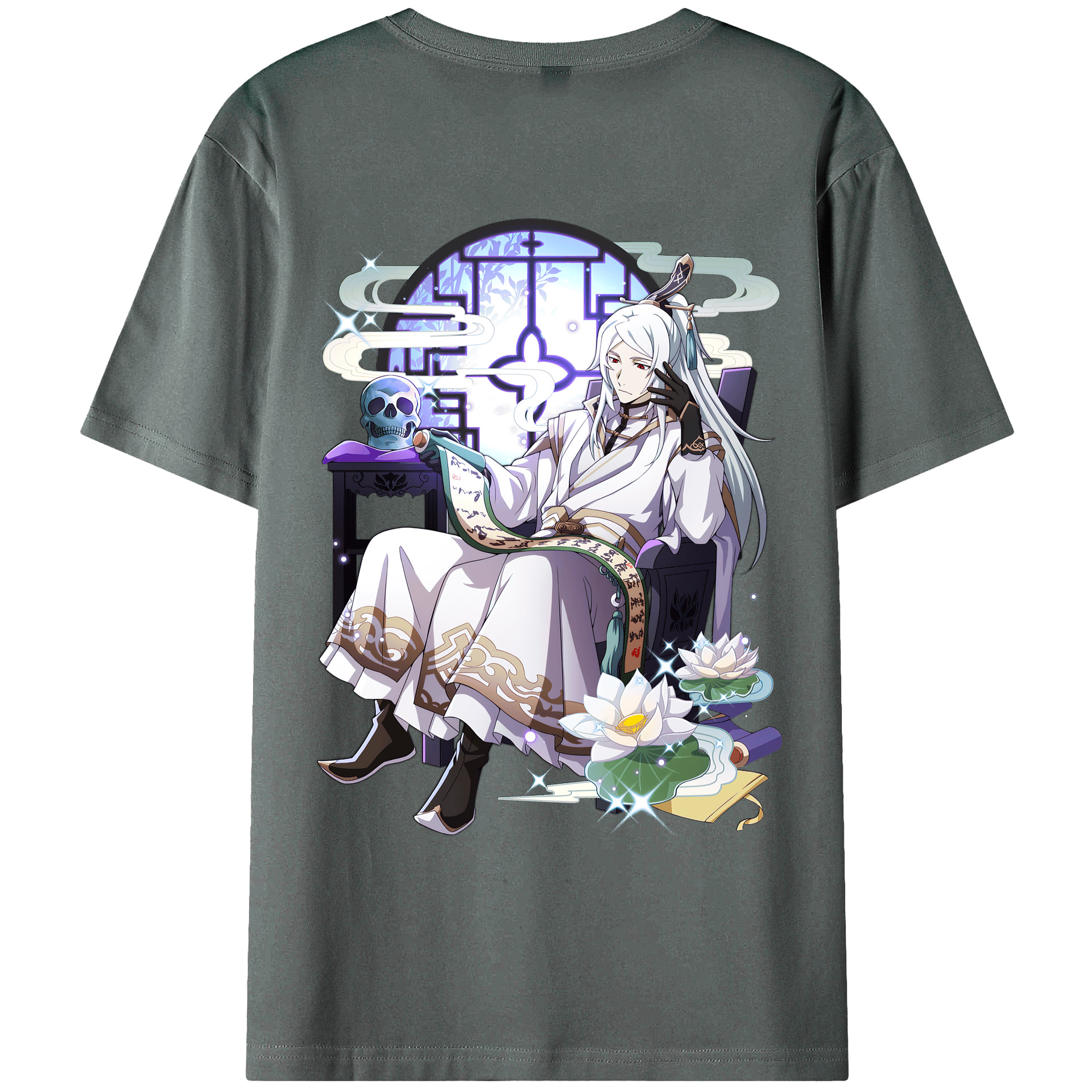（画像用） 文豪ストレイドッグス Bungo Stray Dogs 綿100％ メンズ半袖Tシャツ（バックプリント） 通気性